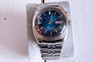 Montre Seiko Bellmatic Bell Matic blue sunburst 4006-6031 dateur français